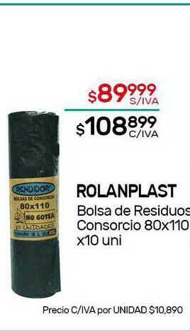 Nini Mayorista Rolanplast Bolsa De Residuos Consorcio oferta