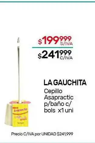 Nini Mayorista La Gauchita Cepillo Asapractic P Baño C Bols x 1uni oferta