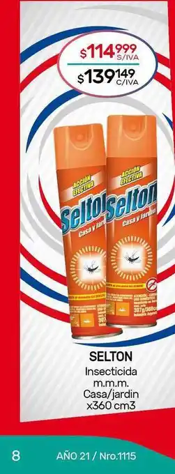 Nini Mayorista Selton Insecticida M.m.m. Casa Jardin x 360 cm3 oferta