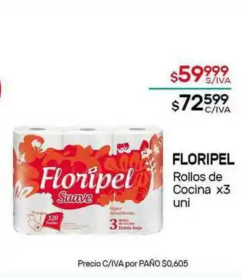 Nini Mayorista Floripel Rollos De Cocina x 3uni oferta