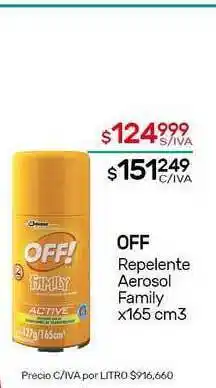 Nini Mayorista Off Repelente Aerosol Family x 165cm3 oferta