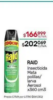 Nini Mayorista Raid Insecticida Mata Polillas Larva Aerosol x 360cm3 oferta