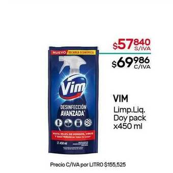 Nini Mayorista Vim Limp. Liq. Doy Pack x 450ml oferta