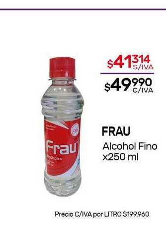Nini Mayorista Frau Alcohol Fino x 250ml oferta