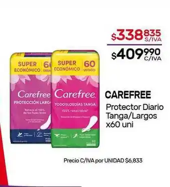 Nini Mayorista Carefree Protector Diario Tanga Largos x 60uni oferta