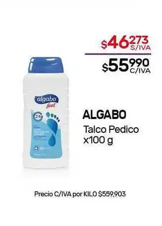 Nini Mayorista Algabo Talco Pedico x 100g oferta