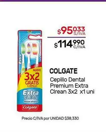Nini Mayorista Colgate Cepillo Dental Premium Extra Clean 3x2 x 1uni oferta