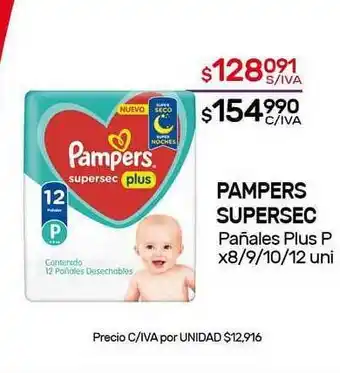 Nini Mayorista Pampers Supersec Pañales Plus P oferta