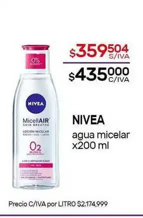Nini Mayorista Nivea Agua Micelar x 200ml oferta