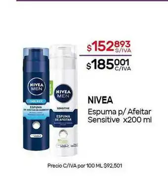 Nini Mayorista Nivea Espuma P Afeitar Sensitive x 200ml oferta