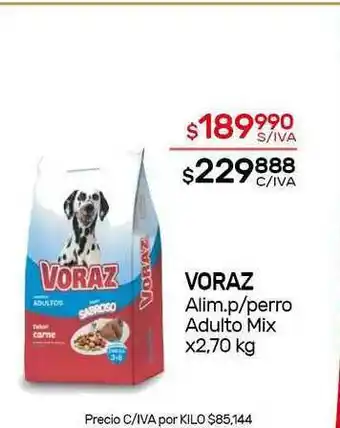 Nini Mayorista Voraz Alim. P Perro Adulto Mix x 2,70kg oferta
