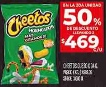 Supermercados DIA CHEETOS QUESO X 94G oferta