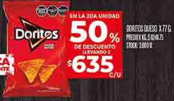 Supermercados DIA DORITOS QUESO X 77G oferta