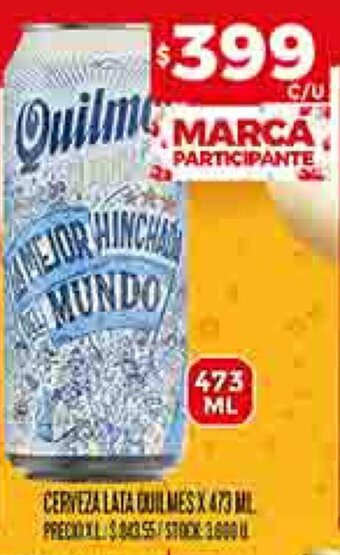 Supermercados DIA CERVEZA LATA QUILMES X 473ML oferta