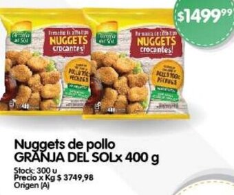Supermercados Buenos Días GRANJA DEL SOL Nuggets de pollo X 400g oferta