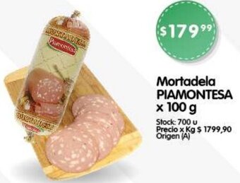 Supermercados Buenos Días PIAMONTESA Mortadela x 100g oferta