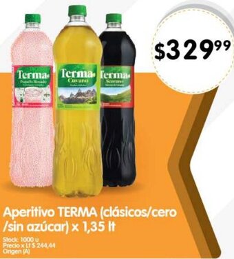 Supermercados Buenos Días TERMA Aperitivo x 1,35It oferta