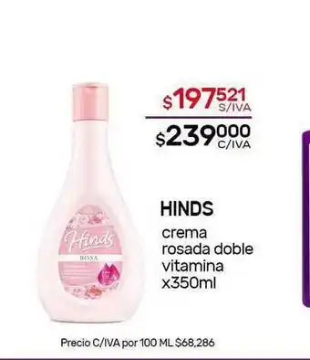Nini Mayorista Hinds Crema Rosada Doble Vitamina x 350ml oferta