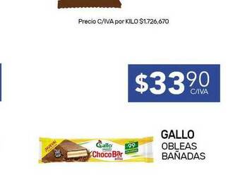 Nini Mayorista Gallo Obleas Bañadas oferta