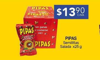 Nini Mayorista Pipas Semillitas Salada x 25g oferta