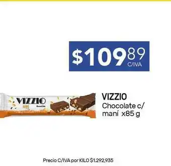 Nini Mayorista Vizzio Chocolate C Maní x 85g oferta