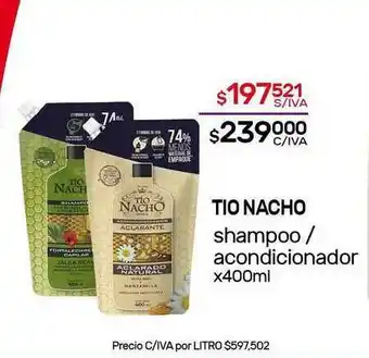Nini Mayorista Tio Nacho Shampoo Acondicionador x 400ml oferta