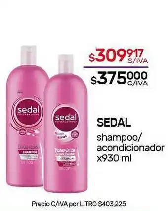 Nini Mayorista Sedal Shampoo Acondicionador x 930ml oferta