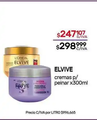 Nini Mayorista Elvive Cremas P Peinar x 300ml oferta