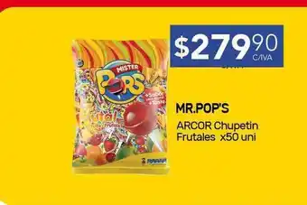 Nini Mayorista Mr. Pop's Arcor Chupetin Frutales x 50uni oferta
