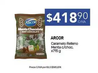 Nini Mayorista Arcor Caramelo Relleno Menta C Choc. x 715g oferta