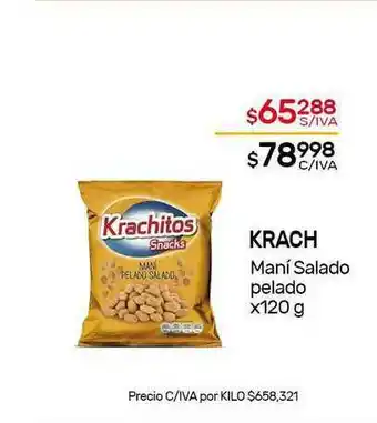 Nini Mayorista Krach Maní Salado Pelado x 120g oferta