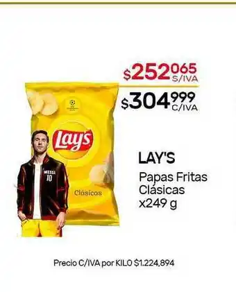 Nini Mayorista Lay's Papas Fritas Clásicas x 249g oferta