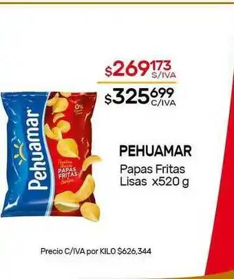 Nini Mayorista Pehuamar Papas Fritas Lisas x 520g oferta