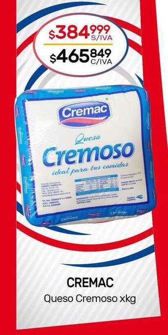 Nini Mayorista Cremac Queso Cremoso oferta
