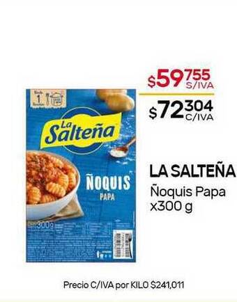 Nini Mayorista La Salteña ñoquis Papa x 300g oferta