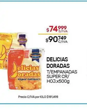 Delicias Doradas T Empanadas Super Cr Hoj. x 500g