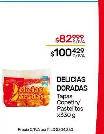 Delicias Doradas Tapas Copetin Pastelitos x 330g