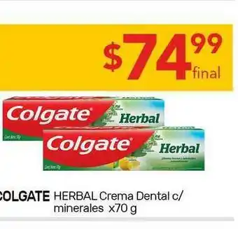 Nini Mayorista Colgate Herbal Crema Dental C Minerales x 70g oferta