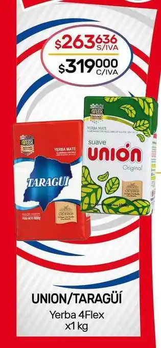 Nini Mayorista Union Taragüí Yerba 4flex x 1kg oferta