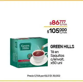 Nini Mayorista Green H Ills Té En Saguitos C Envolt. x 50uni oferta