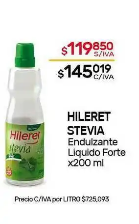 Nini Mayorista Hileret Stevia Edulzante Liquido Forte x 200ml oferta