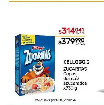 Nini Mayorista Kellogg's Zucaritas Copos De Maíz Azucarados x 730g oferta