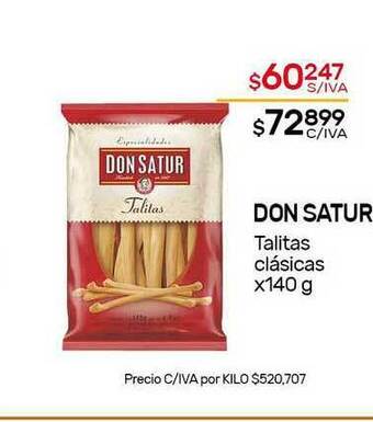 Nini Mayorista Don Satur Talitas Clásicas x 140g oferta