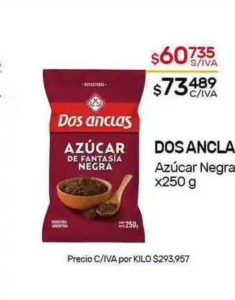 Nini Mayorista Dos Ancla Azúcar Negra x 250g oferta