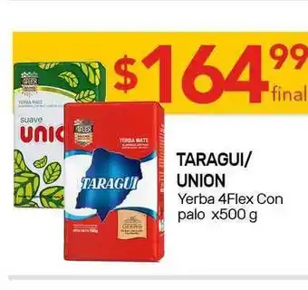 Nini Mayorista Taragui Union Yerba 4flex Con Palo x 500g oferta