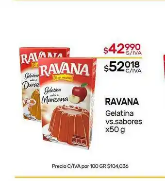 Nini Mayorista Ravana Gelatina Vs. Sabores x 50g oferta