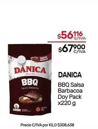 Nini Mayorista Danica Bbq Salsa Barbacoa Doy Pack x 220g oferta