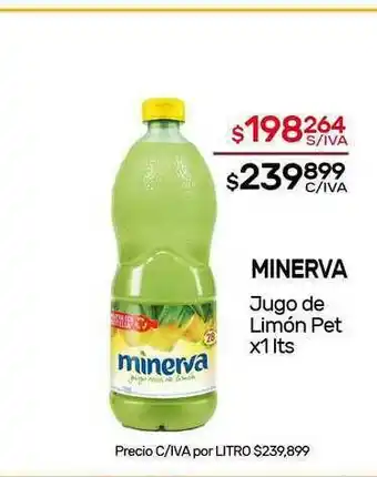 Nini Mayorista Minerva Jugo De Limón Pet x 1lts oferta