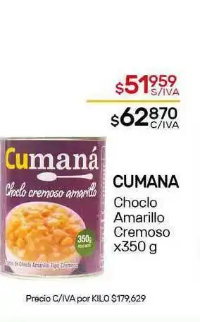Nini Mayorista Cumana Choclo Amarillo Cremoso x 350g oferta