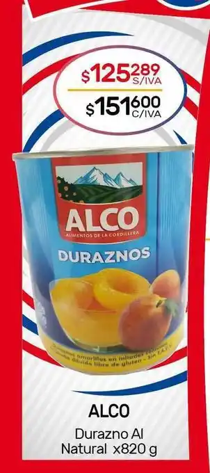 Nini Mayorista Alco Durazno Al Natural x 820g oferta